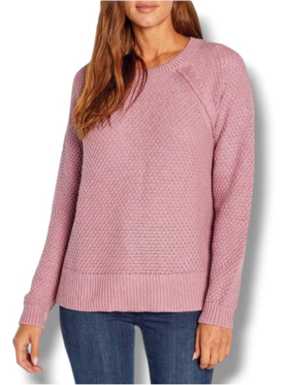 Old Navy Women's SoSoft Crew-Neck Tunic Textured Sweater Lavender Orchid Haze